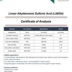 LABSA specification sheet